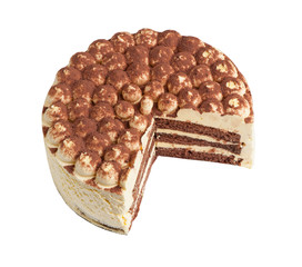 Cake tiramisu isolated