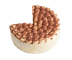 Cake tiramisu isolated