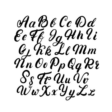 Hand written lettering font.