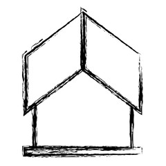 house icon over white background. vector illustration