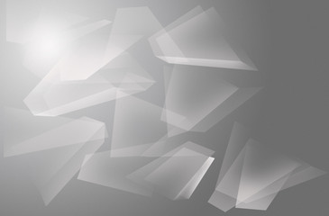 Abstract polygon gray background