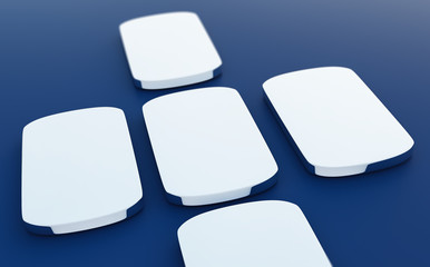 minimalistic smartphone mockup  3d illustration