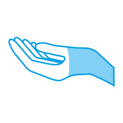hand icon over white background. vector illustration