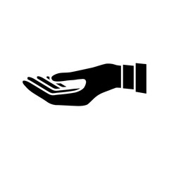 hand icon over white background. vector illustration
