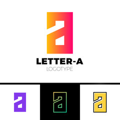 Letter A logo icon design template elements
