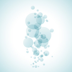 wash, vector vertical background, mineral water and soap bubbles