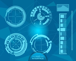 Abstract future, concept vector futuristic blue virtual graphic touch user interface HUD. For web, site, mobile applications isolated on background, techno, online design, business, gui, ui, kit, hud