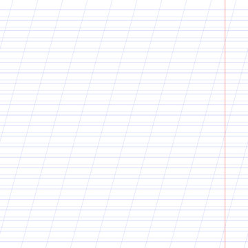 Notebook Paper Oblique Line With Fields Illustration