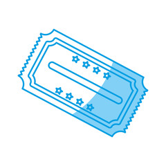 cinema ticket icon over white background. vector illustration