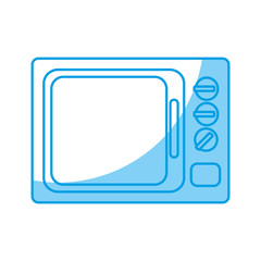 microwave icon over white background. home appliances concept.  vector illustration