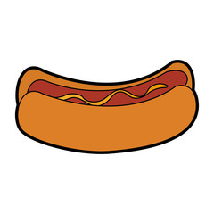 delicious hot dog icon vector illustration design