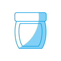 facial cream bottle icon over white background. vector illustration