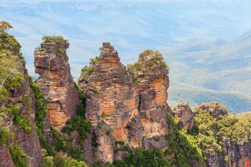 Cercles muraux Trois sœurs Three Sisters Rock, Blue Mountains, Australia