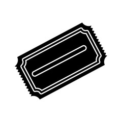 cinema ticket icon over white background. vector illustration