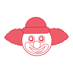 funny clown character icon vector illustration design