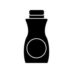sunblock bottle icon over white background. vector illustration