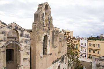 Fototapeta na wymiar Cagliari: panorama cittadino all'interno del quartiere 