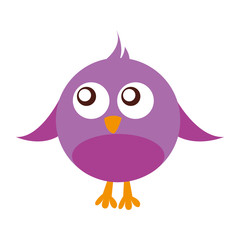 cute bird comic character vector illustration design