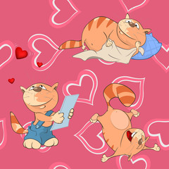 
A background with cats seamless pattern