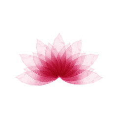 Watercolor lotus flower vector illustration