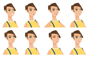 Vector set of farmer characters.