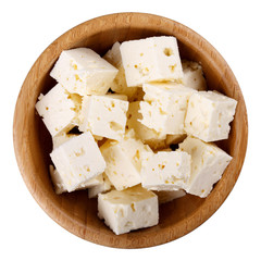 Diced soft cheese