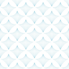 Geometric seamless background. Blue and white rhombus