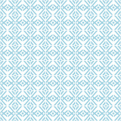 Geometric seamless background. Blue and white wallpaper with rhombus elements
