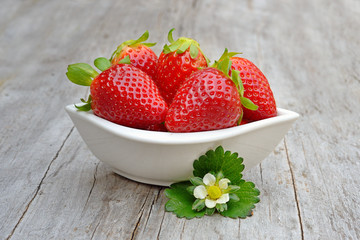 Strawberries in bowl.