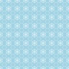 Colored flower seamless background. Blue and white ornaments