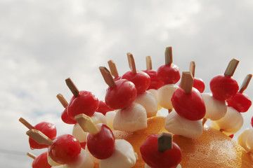 brochettes mozzarella tomate