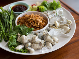 oyster Thai food spicy sauce style