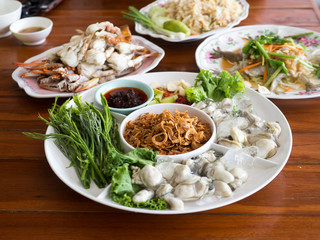 oyster Thai food spicy sauce style