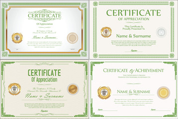 Certificate collection retro design