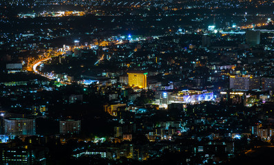 Fototapeta na wymiar Doi Suthep Chiangmai night view