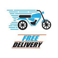 Fototapeta na wymiar delivery concept (free, fast, food delivery) vector illustration