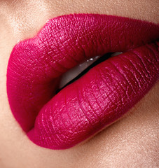 Beautiful close up of red lips