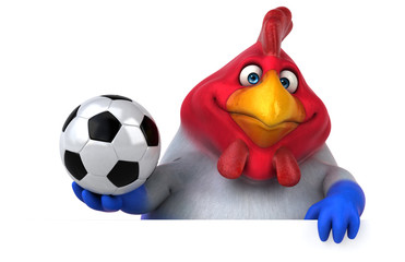 Fun chicken - 3D Illustration