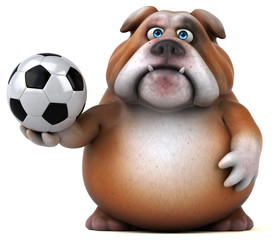 Naklejka premium Fun bulldog - 3D Illustration