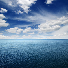 Blue sea water surface