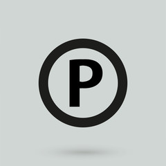 parking icon in a simple style