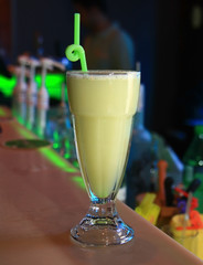 Cocktails tray in the bar