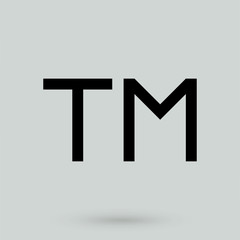 Trademark Symbol Icon in a simple style