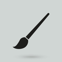 brush icon in a simple style