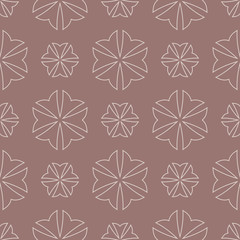 Brown floral seamless background