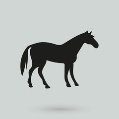 horse icon in a simple style