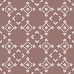 Geometric background. Brown seamless wallpaper