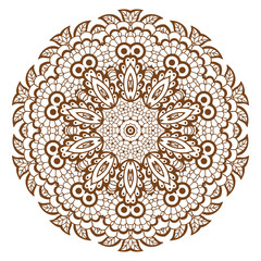 Round brown mandala.