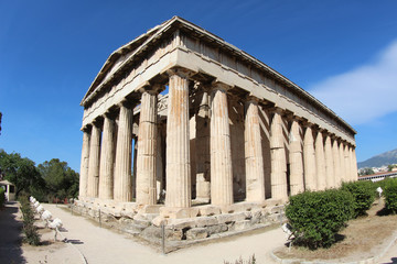 Temple Héphaïstéion ou Théséion, vue monumental du temple, Acropole d'Athènes, Grèce