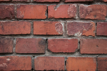 Dirty Red Brick Wall,  Use For Background